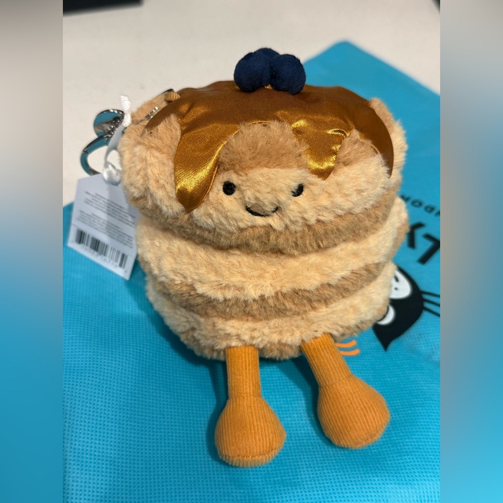 Jellycat Amuseables Fran Pancakes Plush Keychain Bag Charm